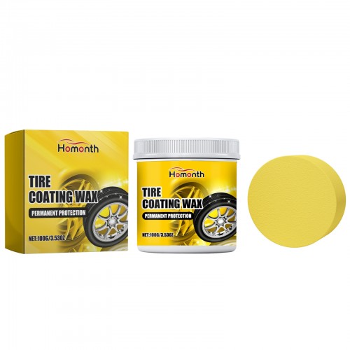 Homonth Tire Coating Wax Enhanced Gloss, Long-Lasting, Easy Decontamination - For Car and Motorcycle Tyres 100g